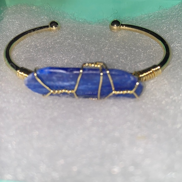 Natural Kyanite Gold Plated Bangle Bra… - Picture 6 of 10